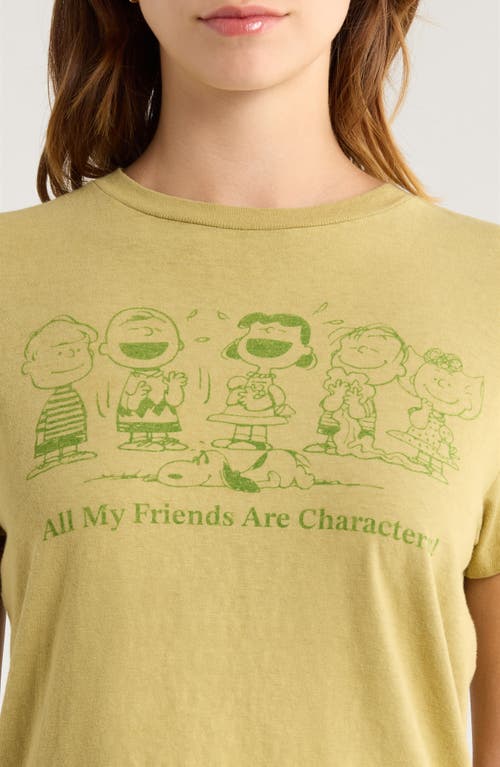 Re/done Classic Peanuts® Cotton T-shirt In Yellow
