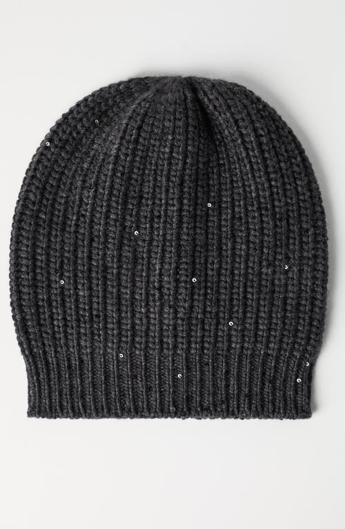 Brunello Cucinelli Cashmere And Silk Beanie In Black