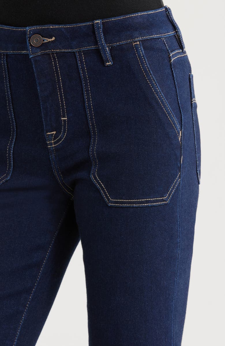 HIDDEN JEANS Utility Pocket Flare Jeans, Alternate, color, Dark Wash