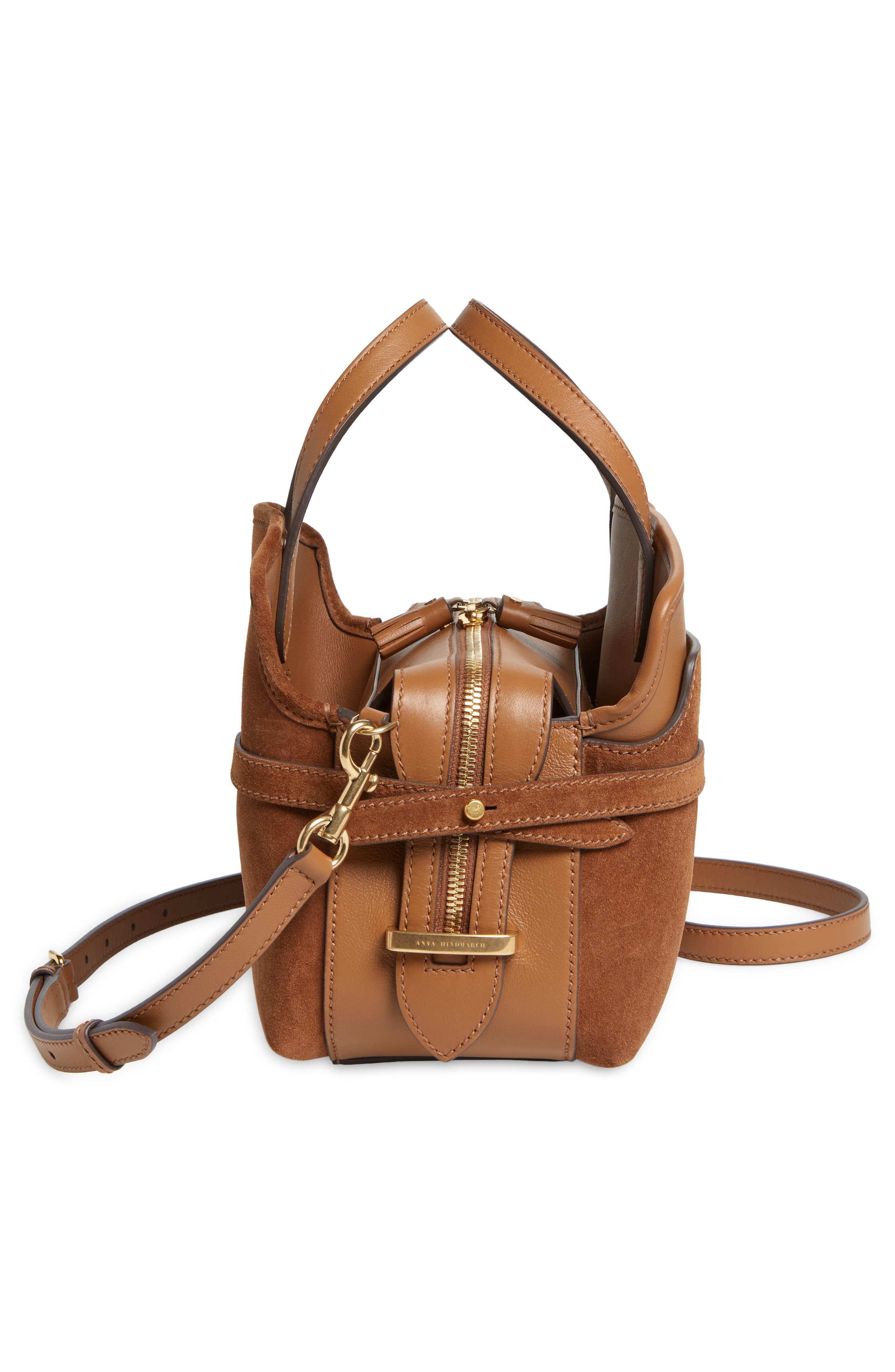 Anya Hindmarch Wilson Suede & Leather Crossbody Bag, Alternate, color, 