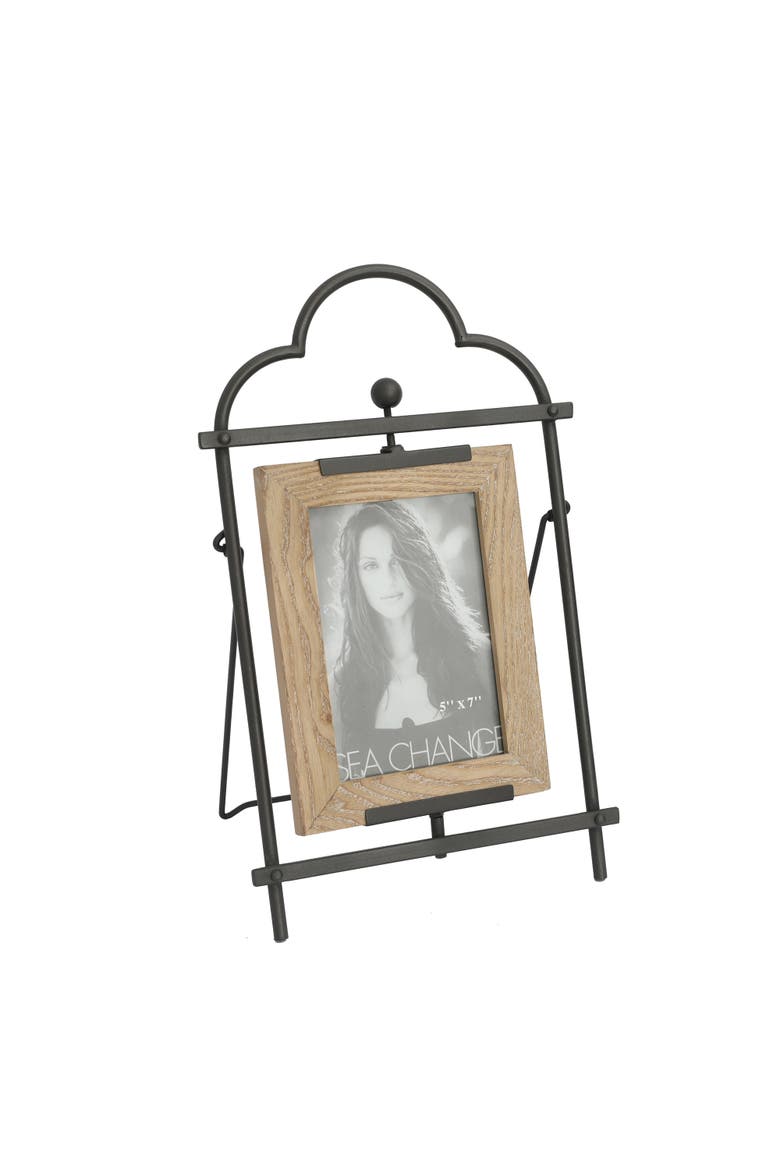 5x7 Artistic Photo Holder w/ Wire Frame, Main, color, Black