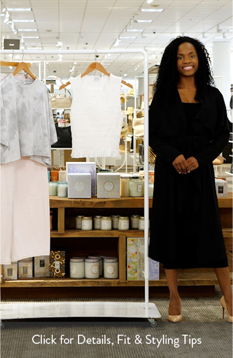 Phoebe Sleeveless Smocked Stretch Cotton Tank, sales video thumbnail