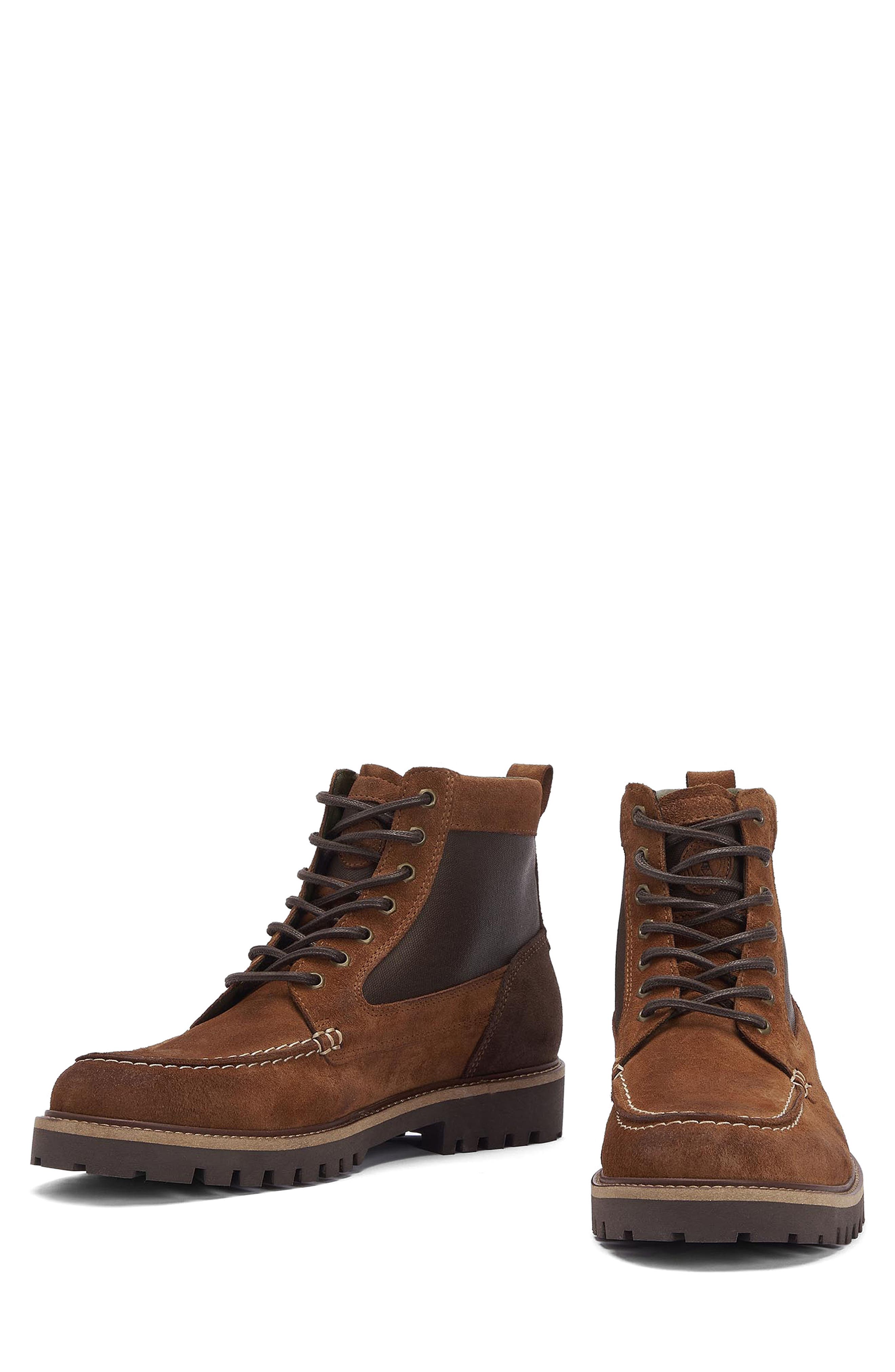 Barbour Sheene Moc Toe Boot, Alternate, color, Cognac