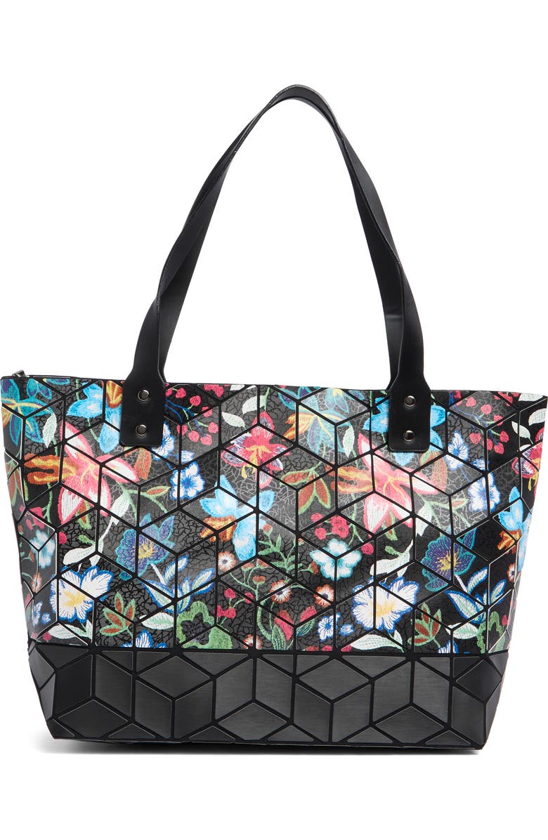 PATRIZIA LUCA Floral Tote Bag, Alternate, color, Black Floral