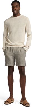 Onia Silk Linen Long Sleeve Crewneck Sweater
