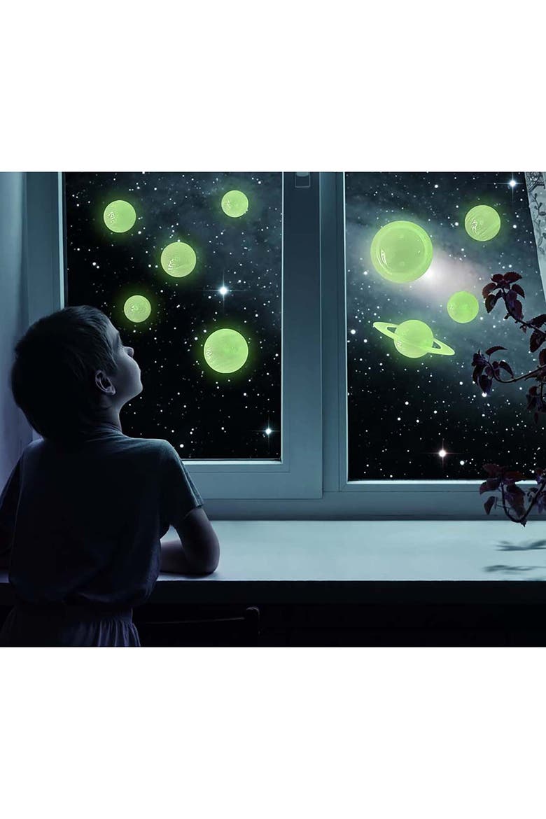 Glow 3D Solar System Glow in Dark Set, Ceiling Stick ons, Alternate, color, Multicolored