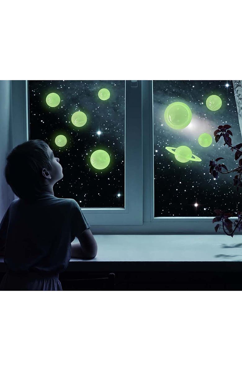 4M Glow 3D Solar System Glow in Dark Set, Ceiling Stick ons, Alternate, color, Multicolored
