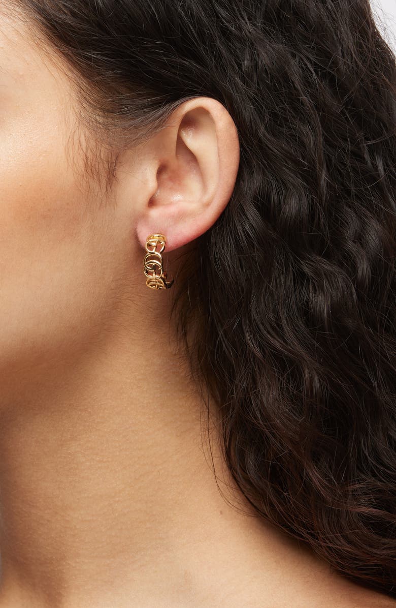 Gucci GG Marmont Hoop Earrings, Alternate, color, 