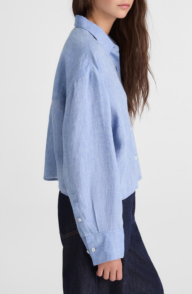 Madewell Alice Curved Yoke Shirt, Alternate, color, Sunfaded Blue
