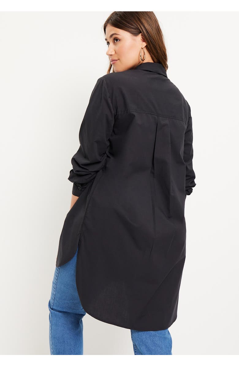 June + Vie Poplin La Vie Max Tunic, Alternate, color, Black