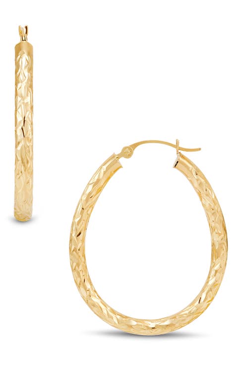 Oval Hoop Earrings