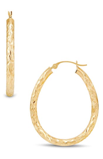 Frankie & Zoe Oval Hoop Earrings In Gold