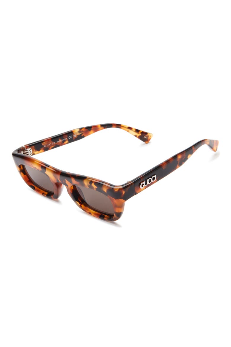 GG1777S 50mm Square Sunglasses, Alternate, color, HAVANA HAVANA BROWN