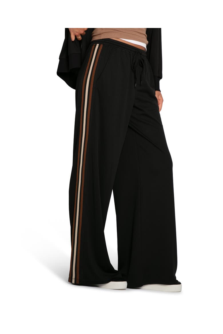 Beach Front Striped Wide Leg Pants, Alternate, color, Black