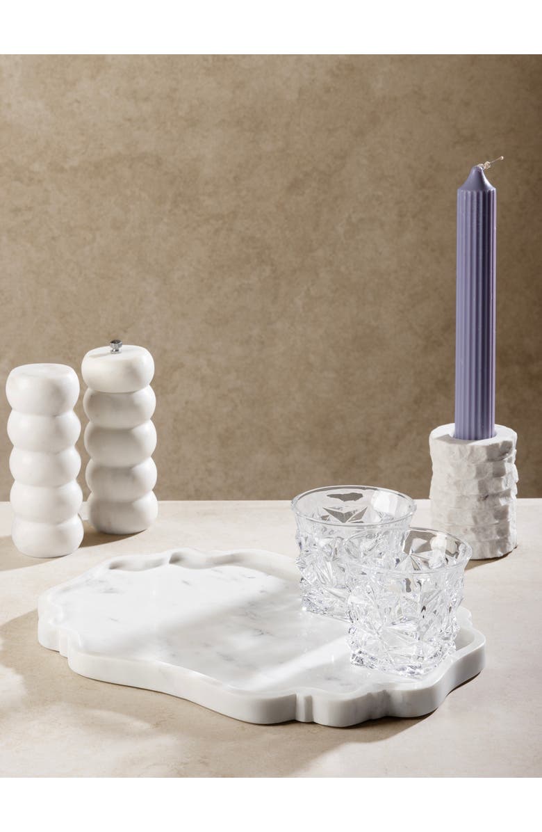 GAURI KOHLI Cascade White Marble Tray, Alternate, color,