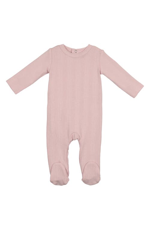 Maniere Manière Stretch Cotton Pointelle Footie In Pink