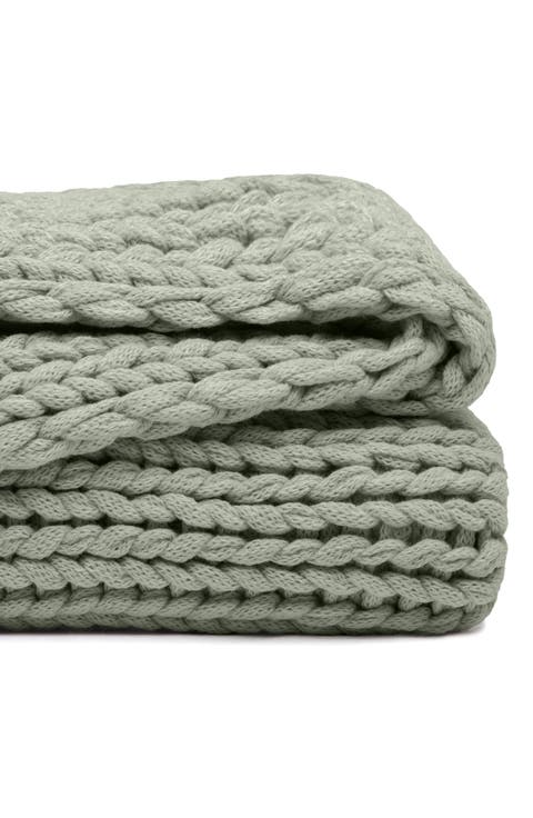Chunky Knit Throw Blanket