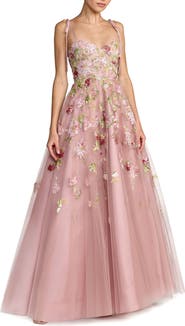 Mac Duggal Floral Embellished Tulle Ballgown