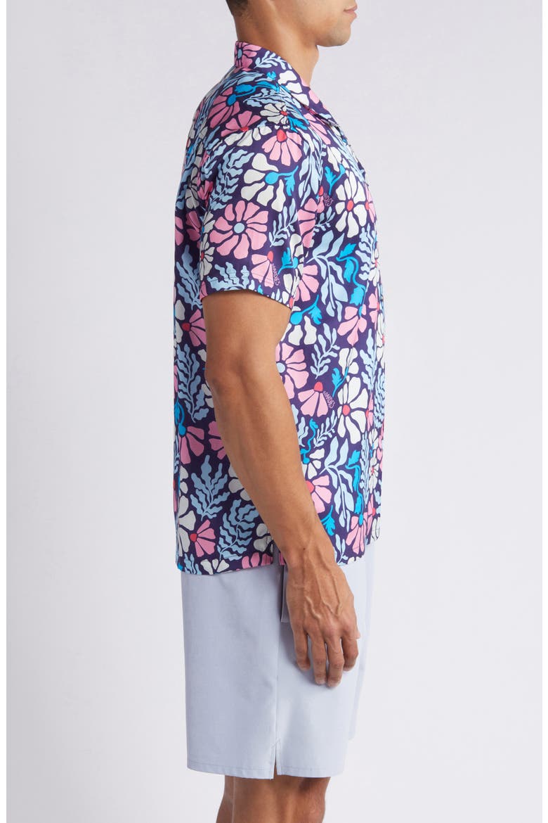 Mellow Short Sleeve Button-Up Camp Shirt, Alternate, color, BLUE