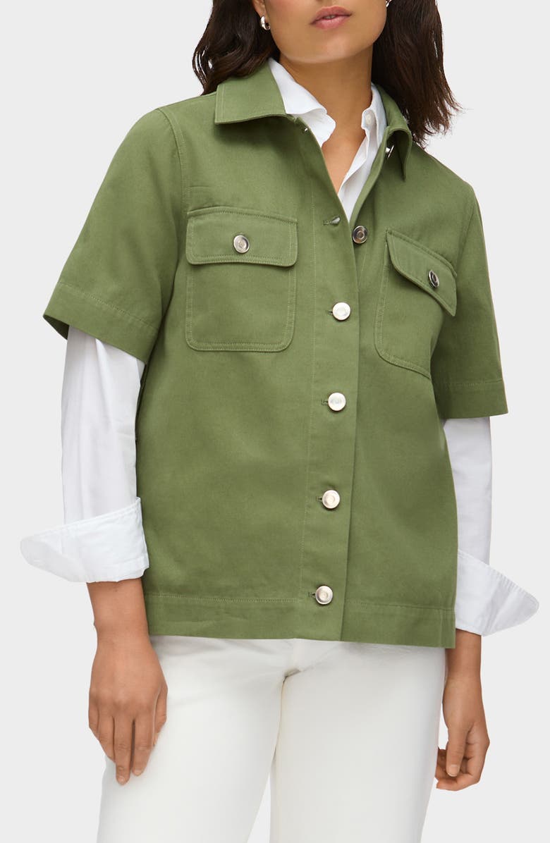 ALIGNE Laurel Organic Cotton Twill Button-Up Shirt, Main, color, Khaki