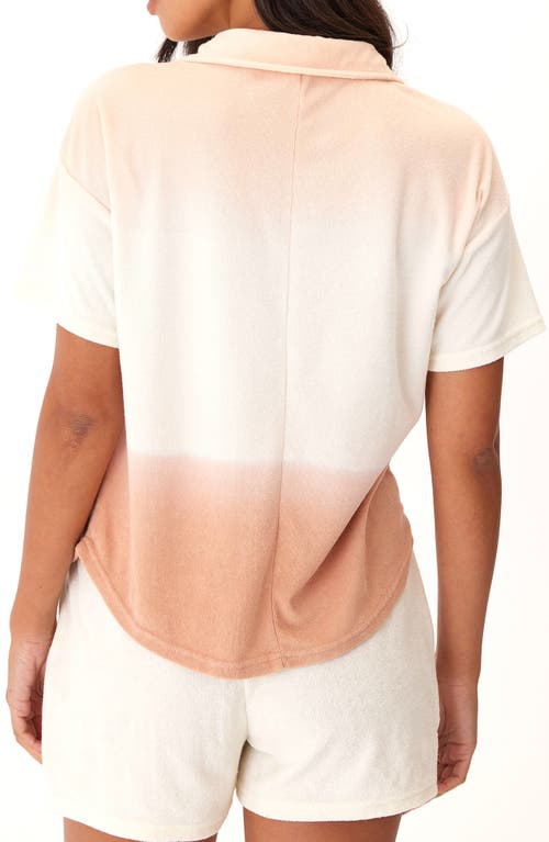 Threads 4 Thought Mikaela Gradient Terry Camp Shirt In Abalone/dune
