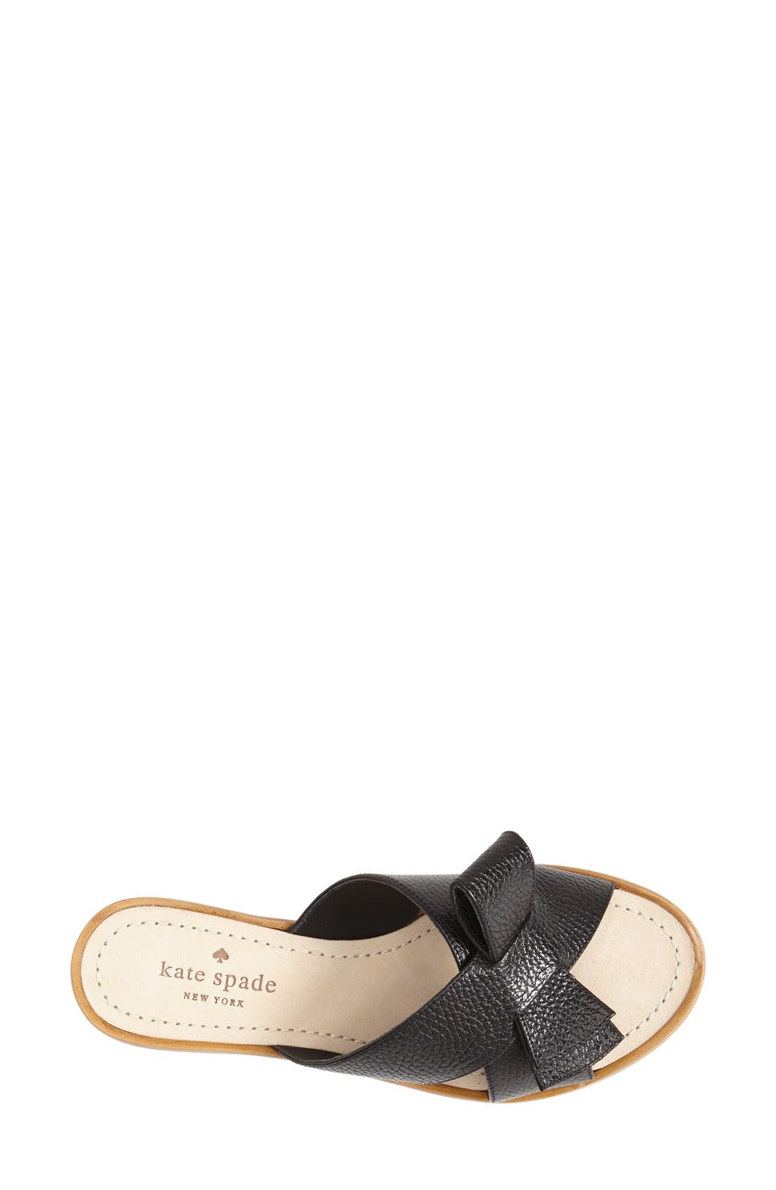 'becky' slide sandal, Alternate, color, BLACK