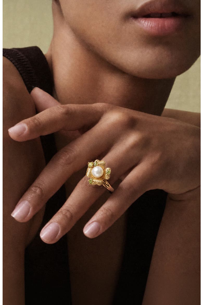 Garden Blossom Ring, Alternate, color, Gold