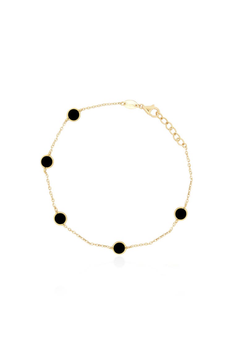 Onyx Bubble Chain Bracelet, Main, color, Onyx