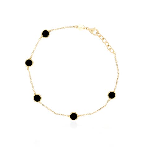 Onyx Bubble Chain Bracelet