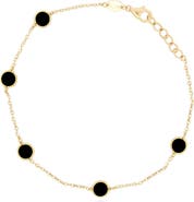 The Lovery Fine Jewelry Onyx Bubble Chain Bracelet