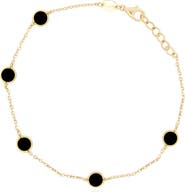 The Lovery Fine Jewelry Onyx Bubble Chain Bracelet