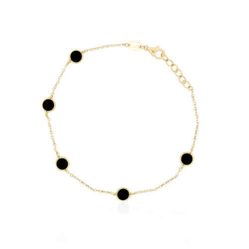 The Lovery Fine Jewelry Onyx Bubble Chain Bracelet In Black