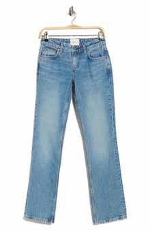 Reformation Jade Mid Rise Slim Straight Leg Jeans