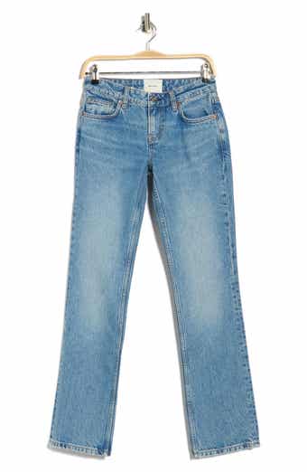 Reformation Jade Mid Rise Slim Straight Leg Jeans