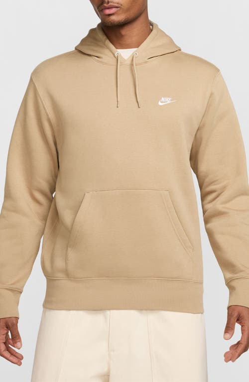 Nike Club Fleece Pullover Hoodie In Brown