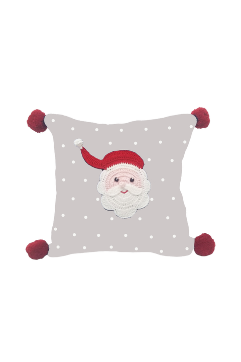 10" Grey Santa Pillow