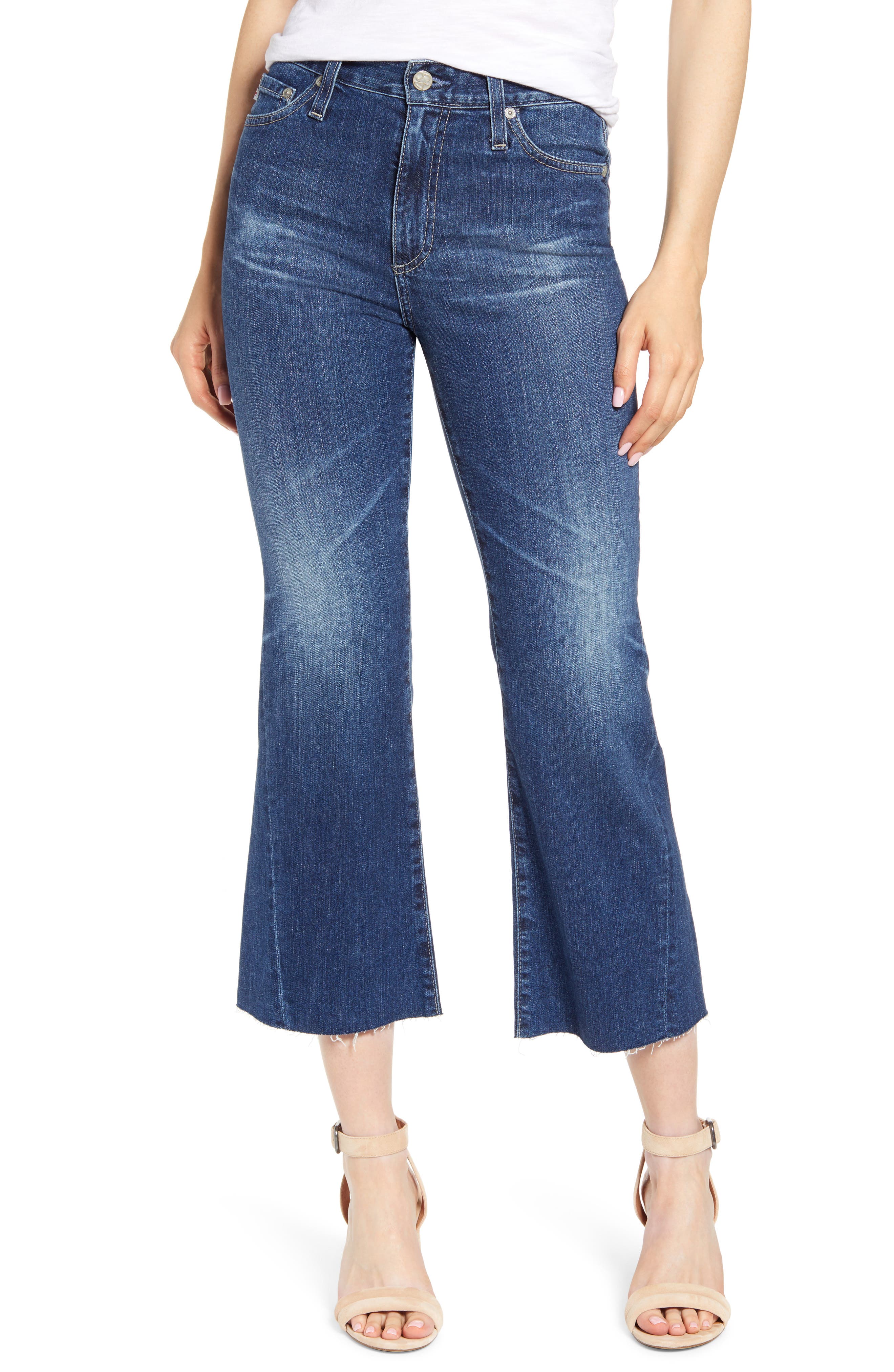 AG Quinne High Waist Crop Flare Jeans