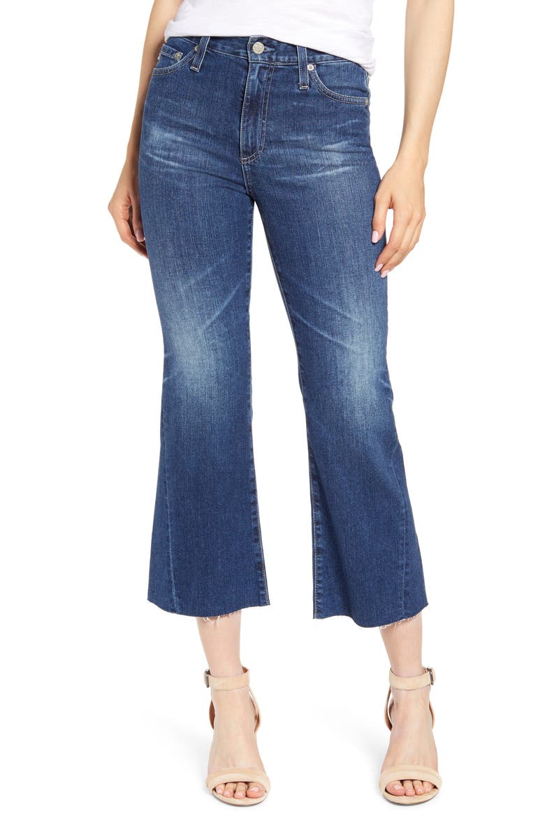 Quinne High Waist Crop Flare Jeans, Main, color, 11 YEARS STREAM