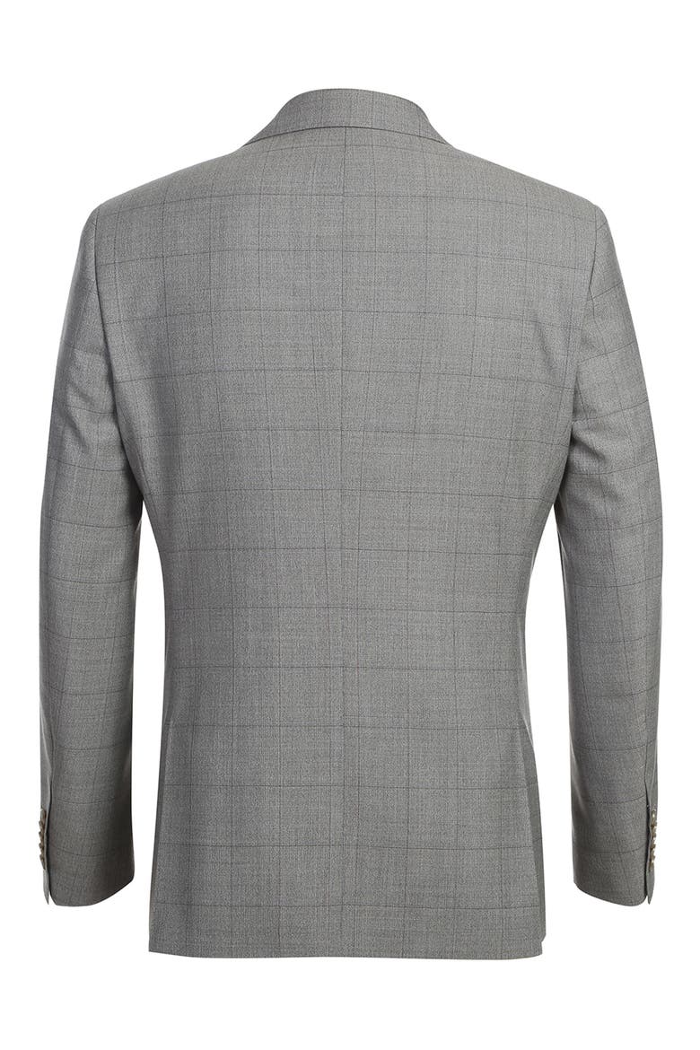 Plaid Trim Fit Wool Blend Two-Piece Suit, Alternate, color, TAUPE
