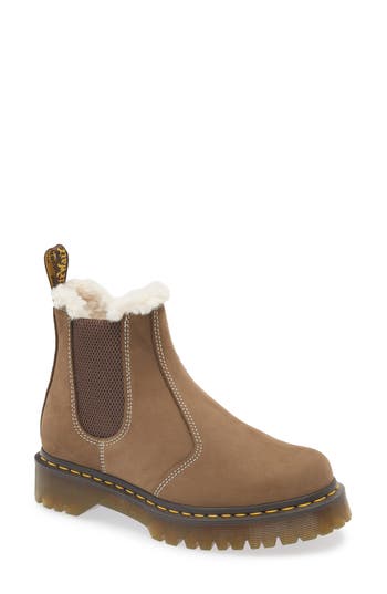 Dr. Martens' Dr. Martens 2976 Faux Shearling Lined Lug Sole Boot In Brown