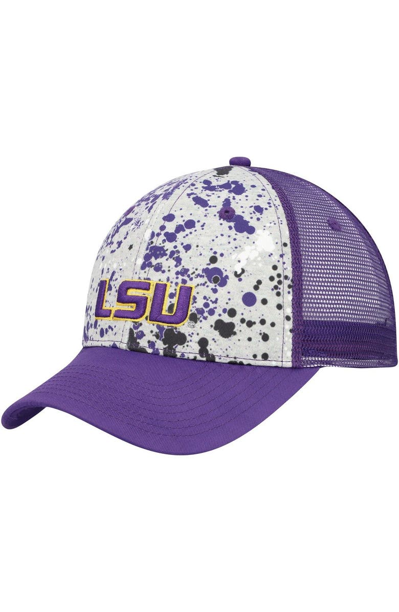 COLOSSEUM Men's Colosseum Gray/Purple LSU Tigers Love Fern Trucker Snapback Hat, Main, color, 