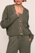Eberjey Waffle Knit Crop Cardigan