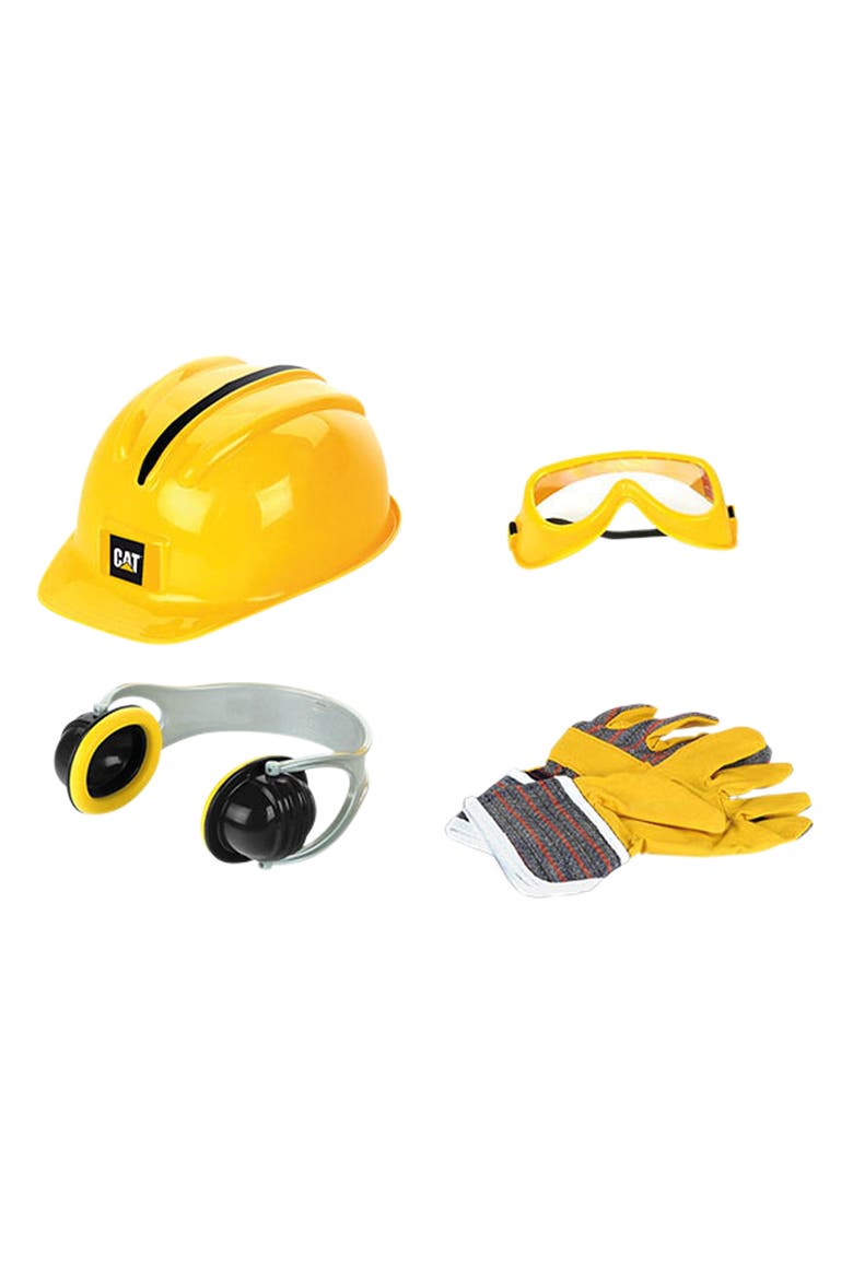Construction Worker Vest Yellow & Black 5Pc Set, Ags 3+, Alternate, color, Yellow