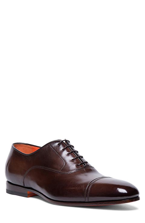 美 SANTONI brown ローファー 足長効果 レザー 【7】 イタリア製