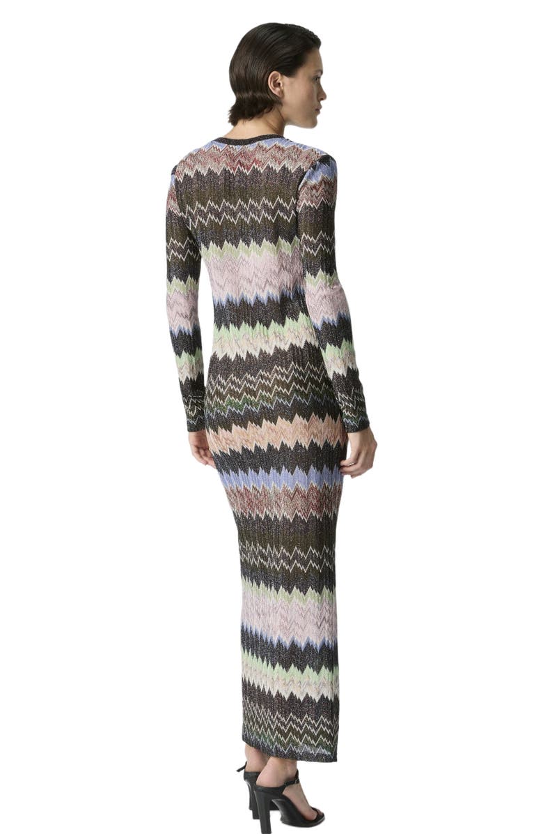 Missoni Viscose Lamé Snake-pattern Gown, Alternate, color, Green& Brown