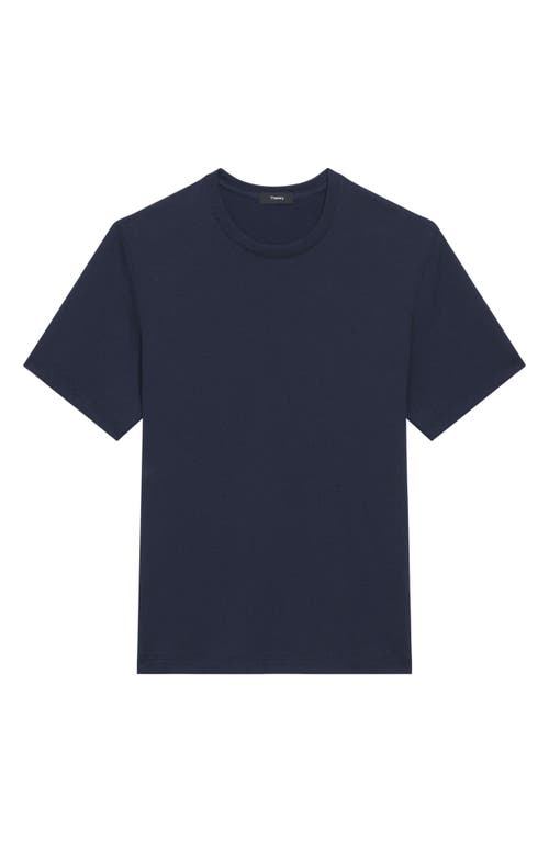 Theory Precise Crewneck Tee In Baltic
