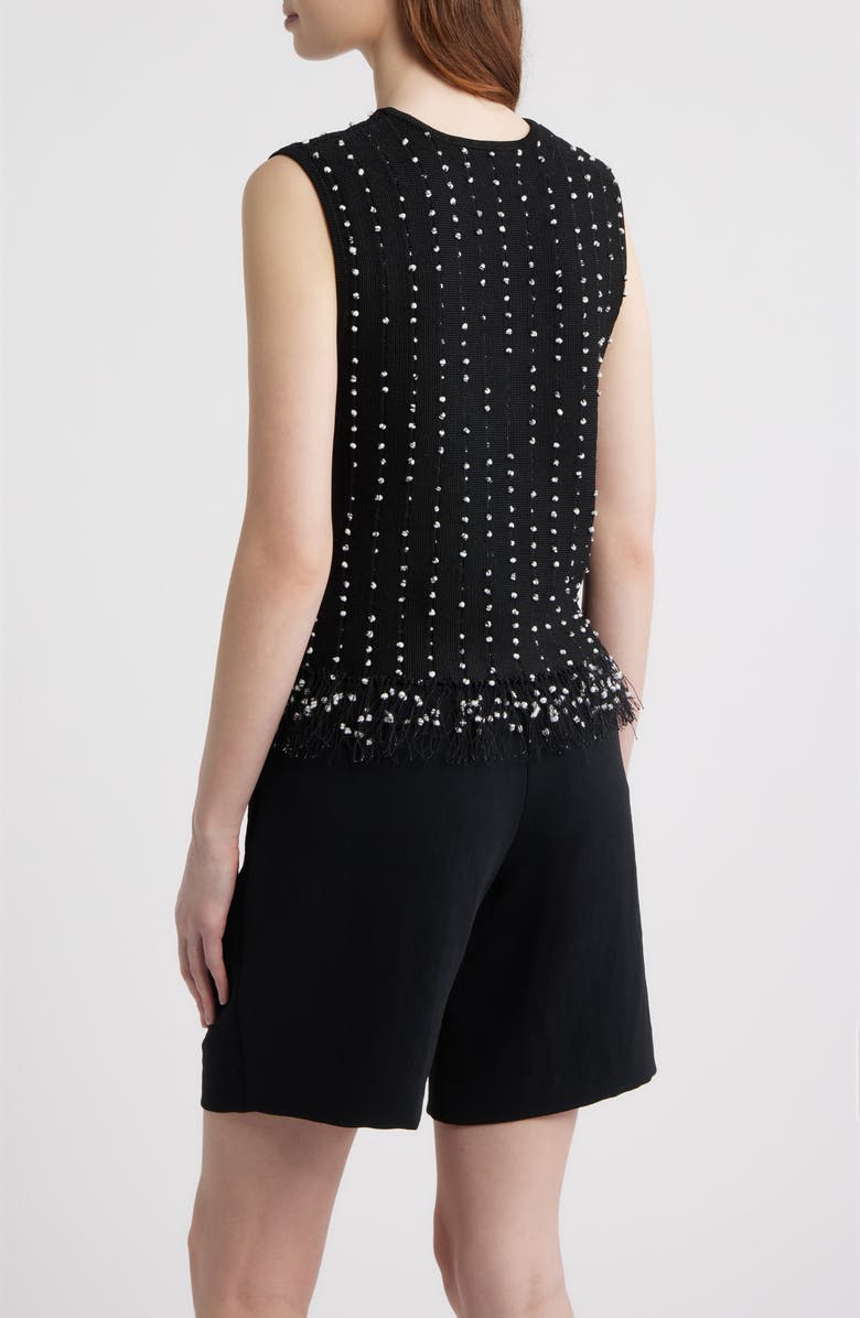 rag & bone James Fringe Hem Sweater Tank, Alternate, color, Black
