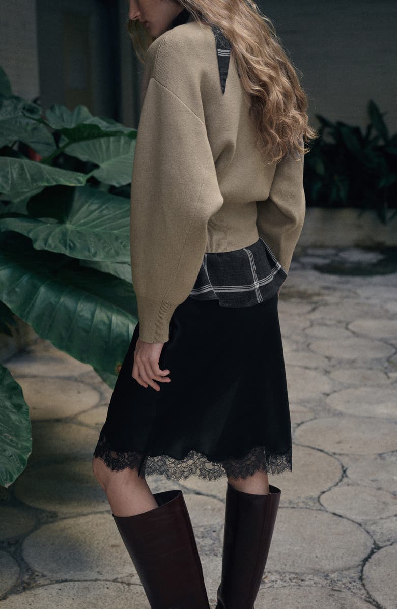 MANGO Ovresize Mock Neck Sweater, Alternate, color, Light/ Pastel Grey