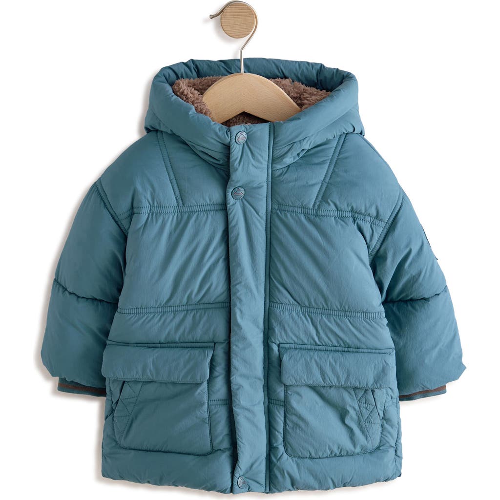 Next Kids' Quilted Hooded Jacket In Blue