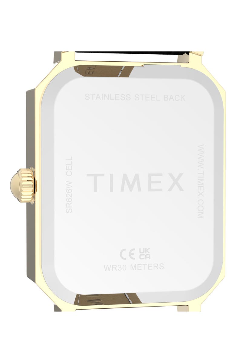 Timex<sup>®</sup> Vivienne Trend 21mm Leather Strap Watch, Alternate, color, Gold-Tone
